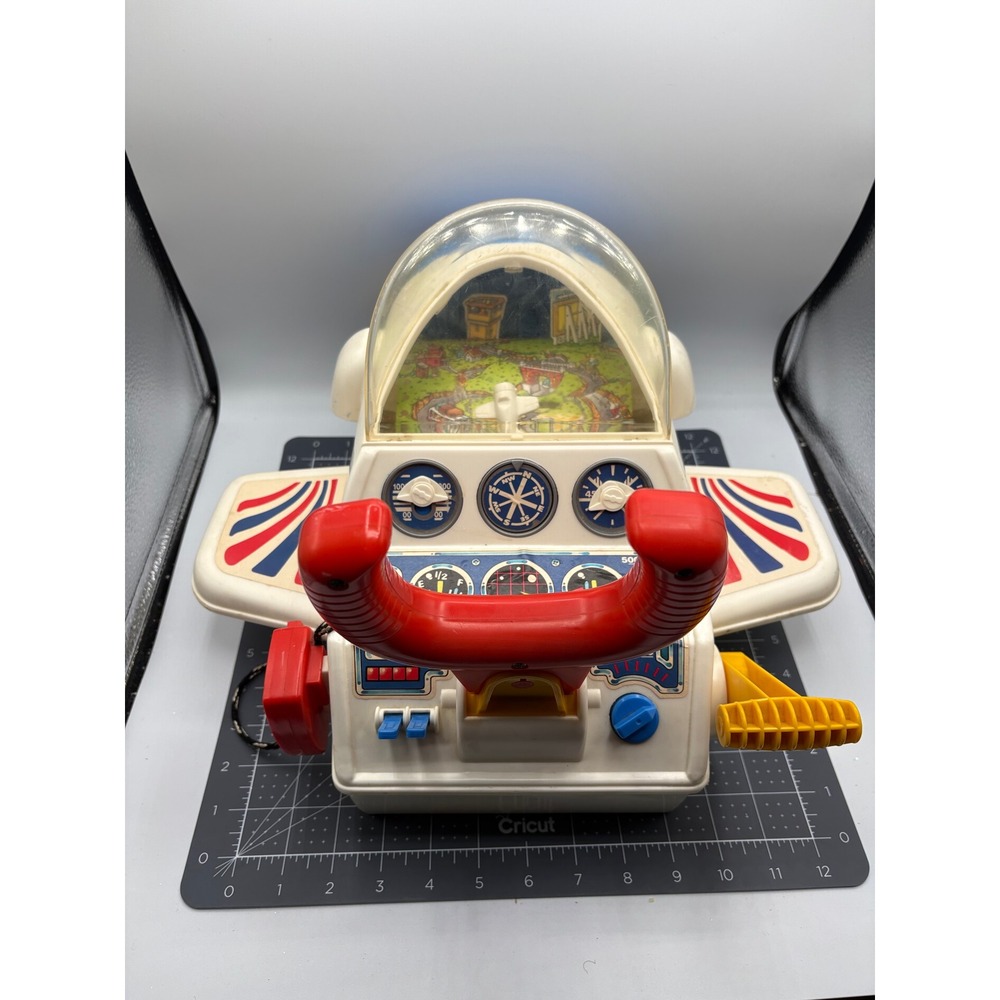 Vintage Fisher-Price Sky Talker Airplane Cockpit Flight Simulator Toy 1980s